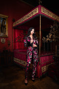 Completo couture velluto porpora Duchessa di Monteleone